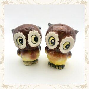Vintage Owl Salt & Pepper Shakers – Made in Japan
